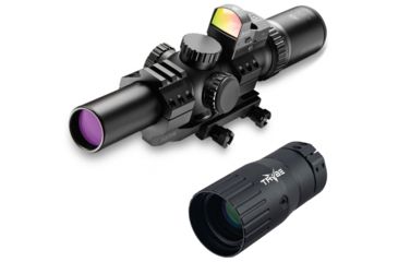 Image of Burris RT-6 1-6x24 mm Rifle Scope, 30mm Tube, Second Focal Plane, Black, Matte, Red Ballistic AR 5X Reticle, Matte, Black w/ TRYBE Optics Enhancer, FastFire 3 &amp; P.E.P.R Mount, 200475-KIT1