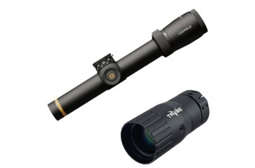 Image of Leupold Competition VX-4.5HD Service Rifle 1-4.5x24mm Rifle Scope, 30 mm Tube, SFP, Black, Matte, Red FireDot Bull-Ring Reticle, MOA Adjustment, w/ TRYBE Optics Enhancer, 176281-KIT1