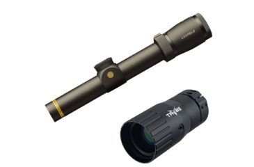 Image of Leupold VX-5HD 1-5x24mm Rifle Scope, 30 mm Tube, Second Focal Plane, Black, Matte, Red FireDot Duplex Reticle, MOA Adjustment, w/ TRYBE Optics Enhancer, 172367-KIT2