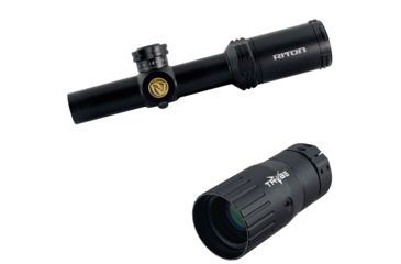 Image of OP Exclusive - Riton RT-S Mod 3 GEN2 1-4x24 Rifle Scopes, w/Riton Bullet Drop Compensated Reticle for AR-15 platform, Black, 19962523366 w/ Trybe Optics Enhancer - Magnification Doubler