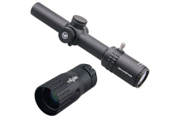 Image of OP Exclusive - Vector Optics Grimlock Gen II Rifle Scope, 1-6x24mm, 30mm Tube, Etched VTC-3 Reticle, Black, SCOC-13II w/ Trybe Optics Enhancer - Magnification Doubler