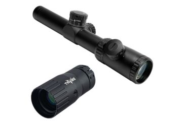 Image of OP Exclusive - Vism 1.1-4X24 Evolution Series Scope Rifle Scope - Dot Glass Etched Reticle VEVOFD11424G w/ Trybe Optics Enhancer - Magnification Doubler