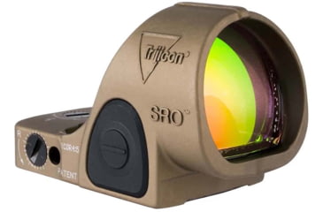 Image of Trijicon SRO 1x25x22.5mm Red Dot Sight 5.0 MOA Red Dot, Adjustable LED, Coyote Brown Anodized, SRO3-C-2500022