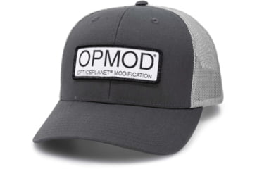 Image of OPMOD Trucker Hat Embroidered Patch, Charcoal/Grey, OPMCha/Grey-Cha/Grey