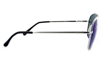 Image of Optic Nerve One Estrada Sunglasses, Shiny Silver Frame, Polarized Smoke with Blue Mirror Lens, 18027