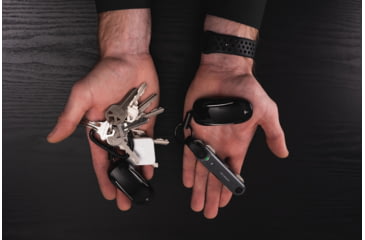 Image of OpticsPlanet Exclusive KeySmart Max Smart Location Tracking Key Holder, Custom, Steel Gray, KS421-C-OP-STL