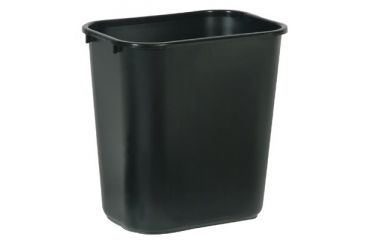 Image of Rubbermaid 28-1/8qt. Wastebasket Black R 640-2956-BLA, Unit EA
