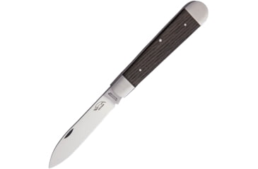 Image of OTTER-Messer 261RAU Carbon Steel Blade Pocket Knife, 3.5in Satin Carbon Steel Blade, Smoked Oak Handle, Smoked, 261 RAU