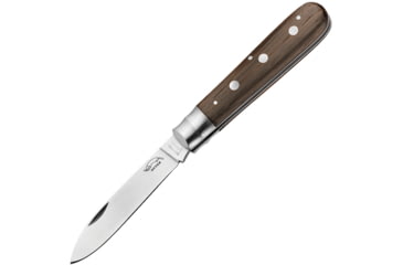 Image of OTTER-Messer 3-Rivet Folder Knife, 3.5in Carbon Steel Blade, Smoked Oak Handle, SS Bolster, Smoked, 169