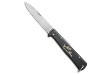 Image of Otter Otter Mercator Cat Lockback Folding Knife Black Stainless Steel 3.5&quot; Satin CS, Black, High Carbon Steel, adult, BHQ-48885
