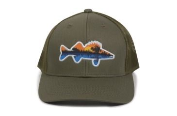 Image of Outdoor Cap Walleye Snapback Cap Mid Profile, Olive, One Size, 139113