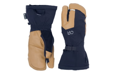 Image of Outdoor Research Arete Modular Gore-Tex 3-Finger Gloves, Black/Dark Natural, M, 3221532508007