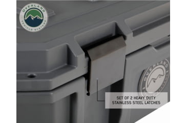 Image of Overland Vehicle Systems D.B.S. Dry Box w/ Wheels, Drain and Bottle Opener, Dark Grey, 169 QT, 40100031