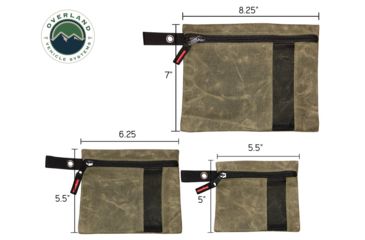 Image of Overland Vehicle Systems Small Bags, 3 Pcs #12 Waxed Canvas, 21069941