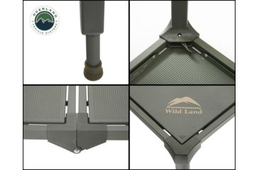 Image of Overland Vehicle Systems Wild Land Camping Gear Table, 200 lbs Weight Capacity, Green, Large, 26049910