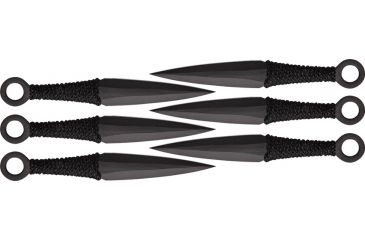Image of Pakistan 6pc Fixed Blade Throwing Knife Set,Black Cord Wrapped Handle PA3334