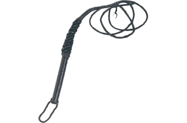 Image of Pakistan Authentic Leather Bull Whip, 8 Foot, Black Braided Leather With Hang Strap And Tassel End, 892874-8