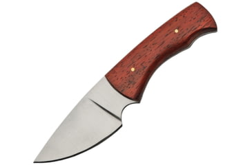Image of Pakistan Fixed Blade Knife, 8in Overall, 3.75in Satin Stainless Blade, Pakkawood Handle, Brown Leather Belt Sheath, 203399-WD