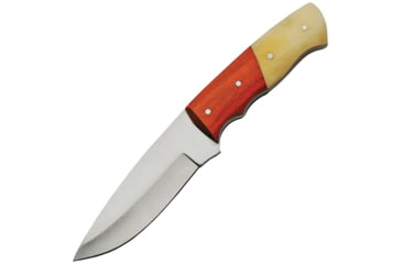 Image of Pakistan Fixed Blade Knife, 8in Overall, 4in Satin SS Blade, Pakkawood/ White Smooth Bone Handle, 203390