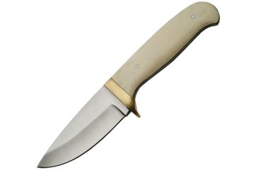 Image of Pakistan Fixed Blade White Bone Fixed Blade Knife, 3.25in, Stainless Steel, Standard Edge, Satin, White, Bone Handle PA3360BO