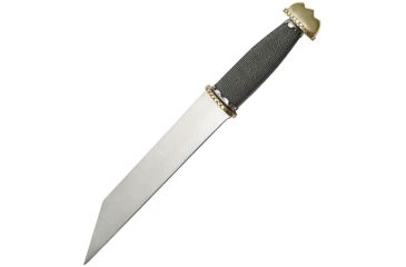 Image of Pakistan Seax Wire Wrapped Handle Fixed Blade Knife, 9.75in, Silver Wire Wrapped Handle PA3340