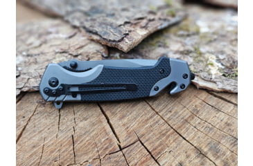 Image of Paladin 3 in 1 Multifunctional Rescue Knife, 3.75 in Blade, Stainless Steel, PE-3IN1-MRK-2027