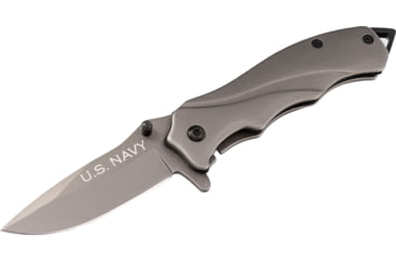 Image of Paladin EDC Folding Knife - Navy, 2.5in, Stainless Steel, Drop Point, Titanium, PE-KN-8512-NAV