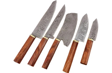 Image of Paladin Japanese Damascus Steel Santonku Chef Knife Set, 5 Pc, PE-5JS-2003