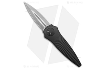 Image of Paragon Warlock-X Folding Knife, 3.875in, CPM S35VN Stainless Steel, Dagger Blade, Aluminum Black Handle, Star Burst Black Cerakote 1-Groove, Steel/Black, 9.375in, BHQ-177722