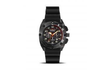 Image of Patriot 44.5mm Black Steel Case, Black Dial, Black Rubber I Band