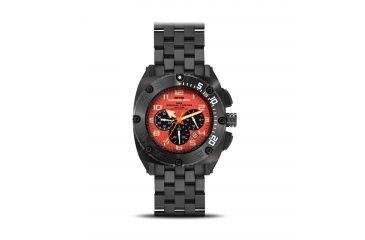 Image of Patriot 44.5mm Black Steel Case, Orange Dial