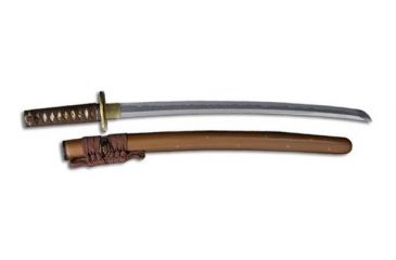 Image of Paul Chen Bushido Wakizashi, K120C powder steel blade, genuine white rayskin handle PC1211
