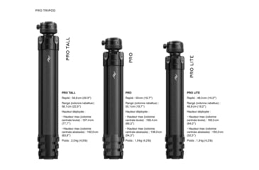 Image of Peak Design Pro Tripod, Black, PT-S-BK-1