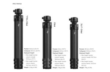 Image of Peak Design Pro Tripod, Black, PT-S-BK-1