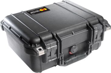 Image of Pelican 1400 Small 13x11x6in Protector Waterproof Carry Case, Black, No Foam
