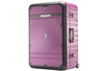 Image of Pelican EL30 Elite Vacationer Luggage w/Enhanced Travel System Case, 25.85x16.98x10.93in, Orchid/Black, LG-EL30-PLUBLK