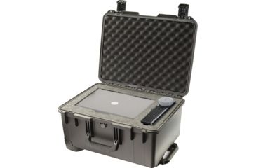 Image of Pelican Storm Cases iM2620 Storm Case w/ Retractable Handle, Wheels, Black w/ Cubed Foam 00001