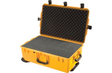 Image of Pelican Storm Cases iM2950 Dry Box w/ Wheels, 31.3x20.4x12.2in, Yellow, Cubed Foam iM2950-20001