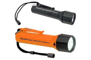 Image of Pelican Super SabreLite 2000 3C Xenon Waterproof Flashlight, Black, Orange