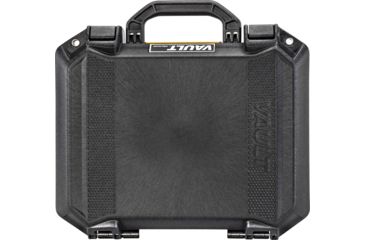 Image of Pelican VAULT V200 Case, Medium Pistol, 14x10x5.5 inch Internal, 15.41x13.08x6.16 inch External Dimension, Black, VCV200-0000-BLK