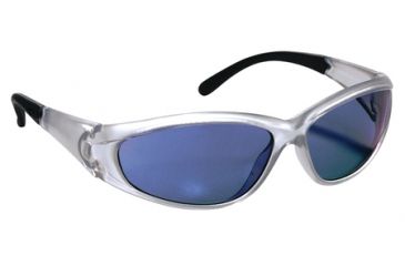 Image of Peltor 3M Tekk Protection Shooting Glasses Blue Mirror Lens/Silver Frame
