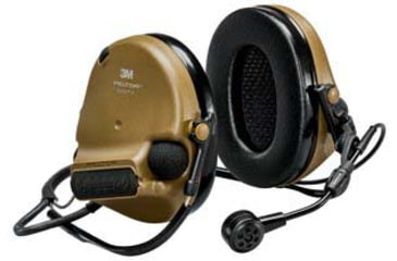 Image of PELTOR 3M, ComTac, VI NIB Headset, Neckband, MI Input, Dynamic Boom MIc, Coyote, MT20H682BB-09N CY
