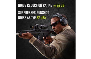 Image of PELTOR Sport Tactical 500 Electronic Hearing Protection Ear Muffs. 26dB NRR, Bluetooth, Black, TAC500-NS-8