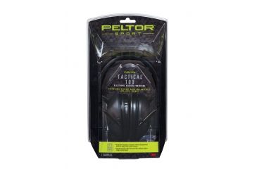 Image of Peltor Tactical 100 Electronic Hearing Protector Earmuffs, 22dB, Black TAC100-OTH