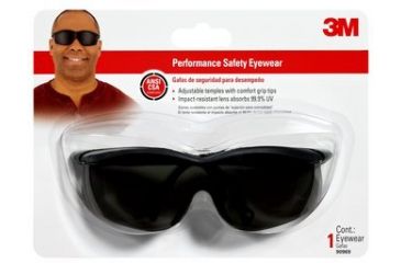 Image of Peltor Tekk Protection Performance Safety Eyewear,Black Frame,Gray Lens,Case of 10 90969-00001T
