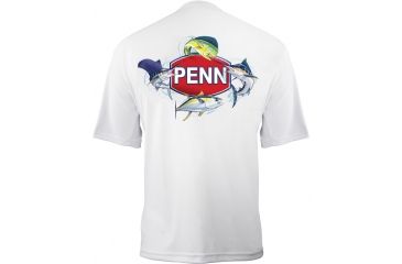 Image of Penn Mens White Short Sleeve Performance Shirt, X-Large 180235