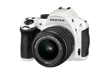 Image of Pentax K-30 Digital SLR Camera - Lens Kit White w DA 18-55 WR 15724