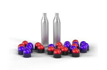 Image of PepperBall VXR Projectile Refill Kit, PepperBall TCP Launcher, 2 x 6-Count Tubes of Inert, 2 x 6-Count Tubes of Live SD, 4x 8 gram CO2 jets, White/Purple/Red, 970-01-0216