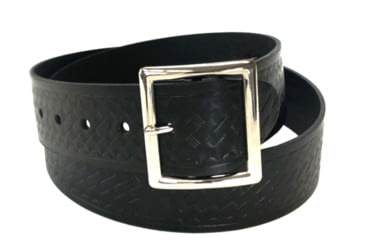Image of Perfect Fit 1.5in Garrison Economy Belt w/ Chrome Buckle, Basket Weave, Black, 30, 6000-BW-CH-30