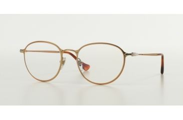 Image of Persol PO2426V Single Vision Prescription Eyeglasses 1054-50 - Gold Frame, Demo Lens Lenses